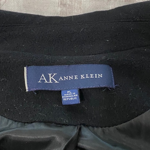 Anne Klein Black Wool Coat PL - Picture 4 of 7